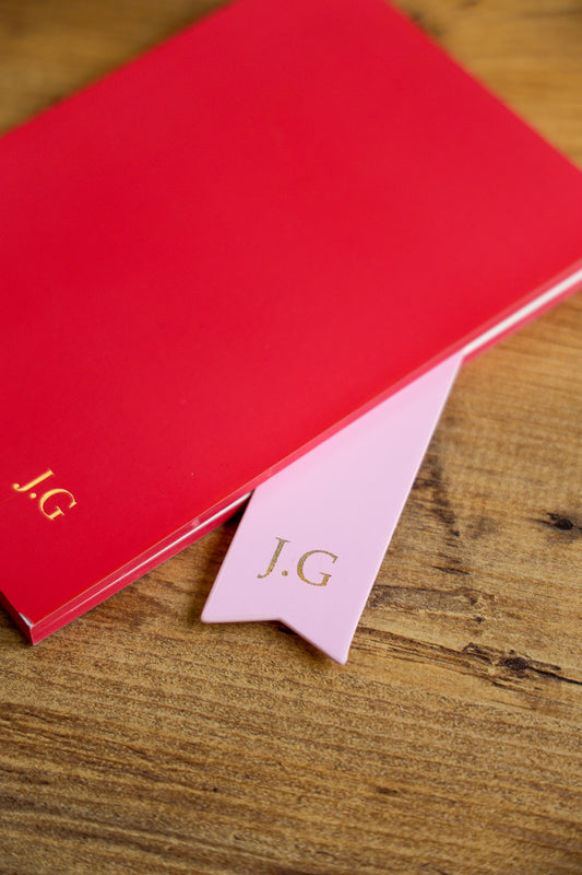 Travelista Vegan Leather Bookmark with Initials