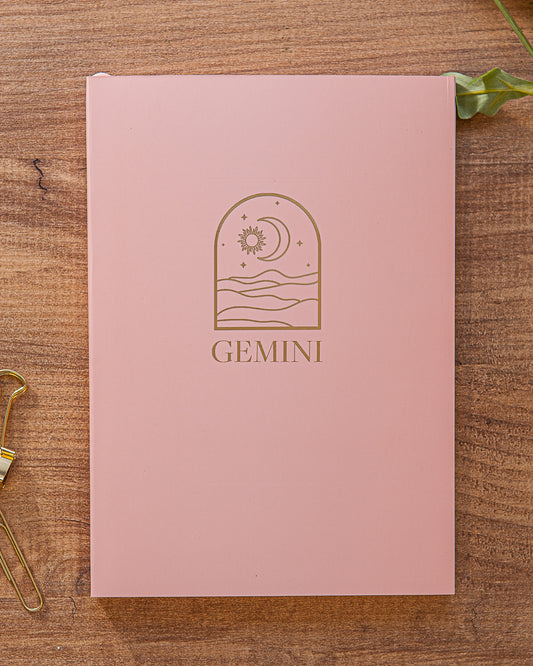 Premium Personalised A5 Lined Notebook - Celestial Star Sign