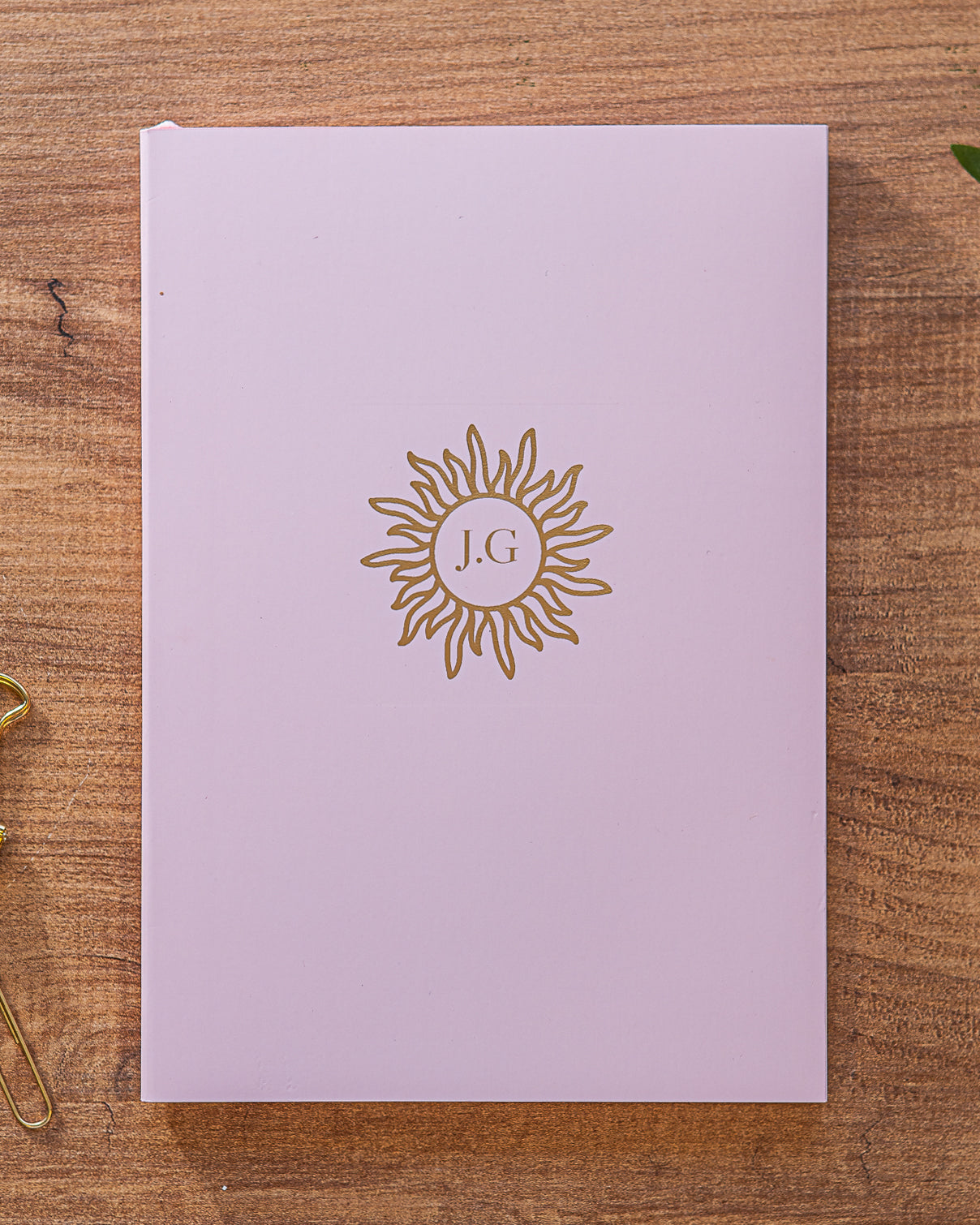 Premium Personalised A5 Lined Notebook - Soleil Initials