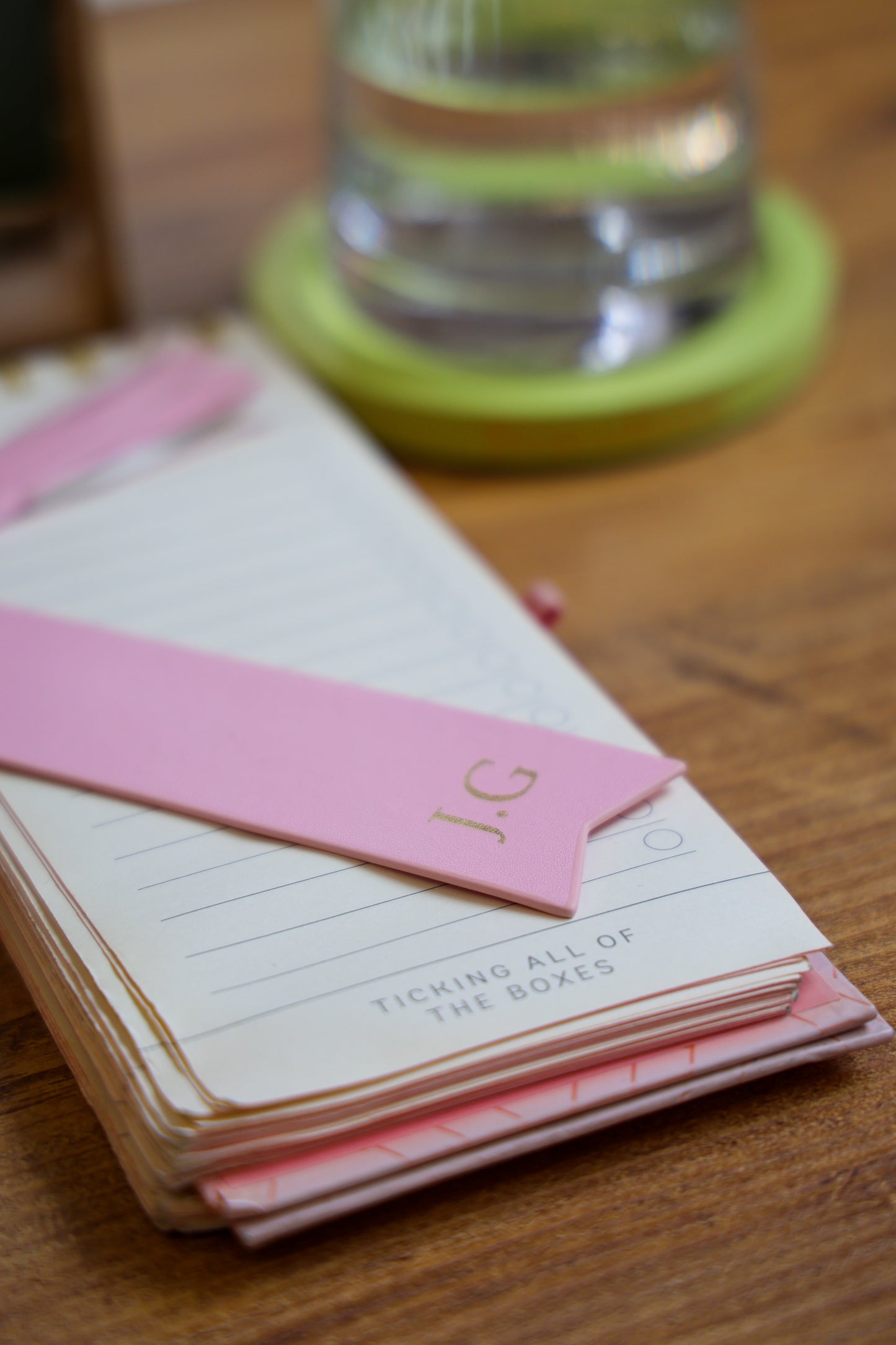 Travelista Vegan Leather Bookmark with Initials