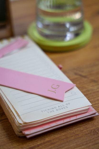 Travelista Vegan Leather Bookmark with Initials