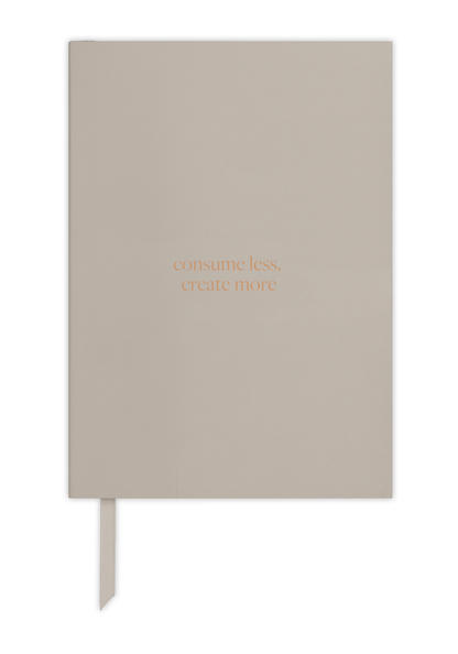 Premium A5 Lined Notebook - 'consume less create more'