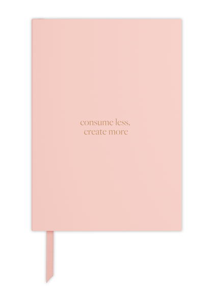 Premium A5 Lined Notebook - 'consume less create more'