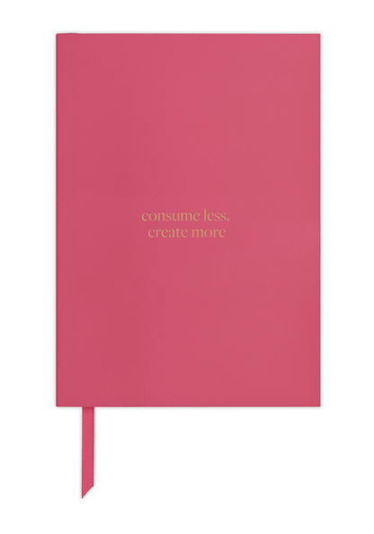 Premium A5 Lined Notebook - 'consume less create more'