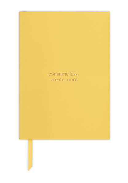 Premium A5 Lined Notebook - 'consume less create more'
