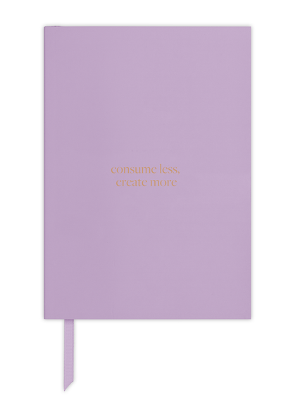 Premium A5 Lined Notebook - 'consume less create more'