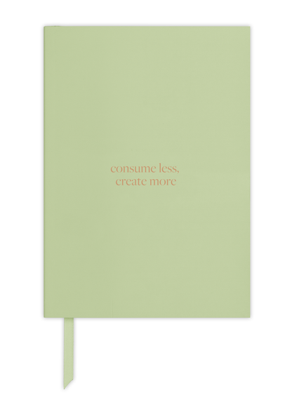 Premium A5 Lined Notebook - 'consume less create more'