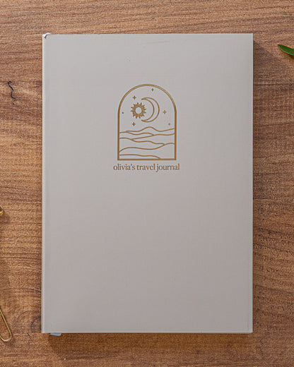 Premium Personalised A5 Travel Journal - Celestial