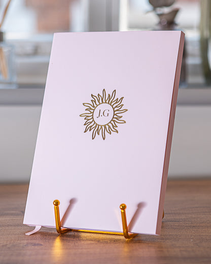 Premium Personalised A5 Lined Notebook - Soleil Initials