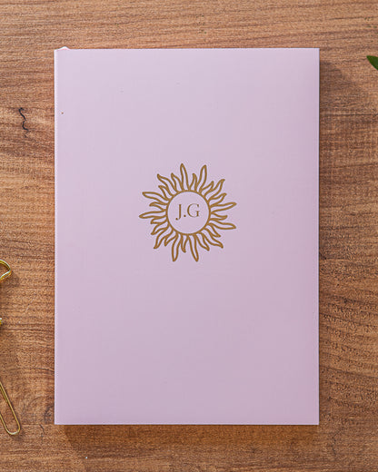 Premium Personalised A5 Lined Notebook - Soleil Initials