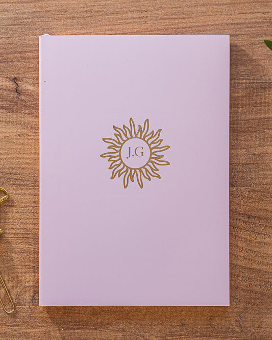 Premium Personalised A5 Lined Notebook - Soleil Initials