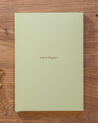 Premium A5 Lined Notebook - 'a new chapter'