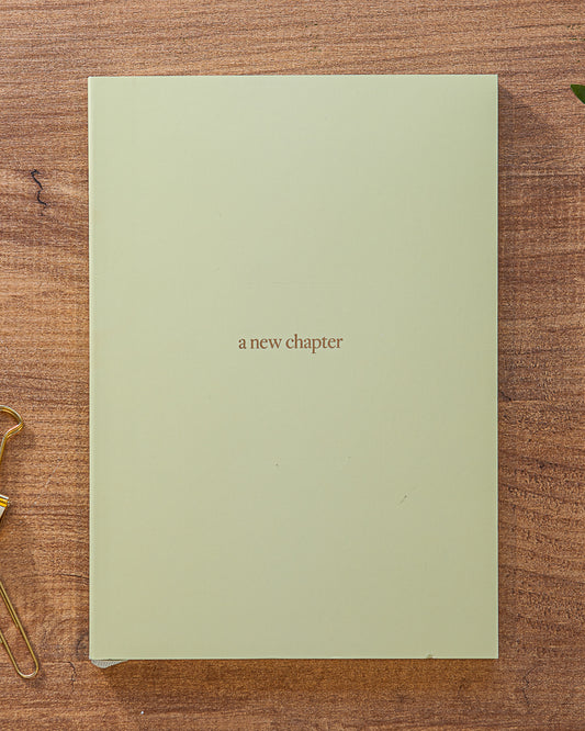 Premium A5 Lined Notebook - 'a new chapter'