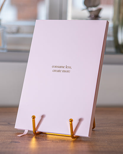 Premium A5 Lined Notebook - 'consume less create more'