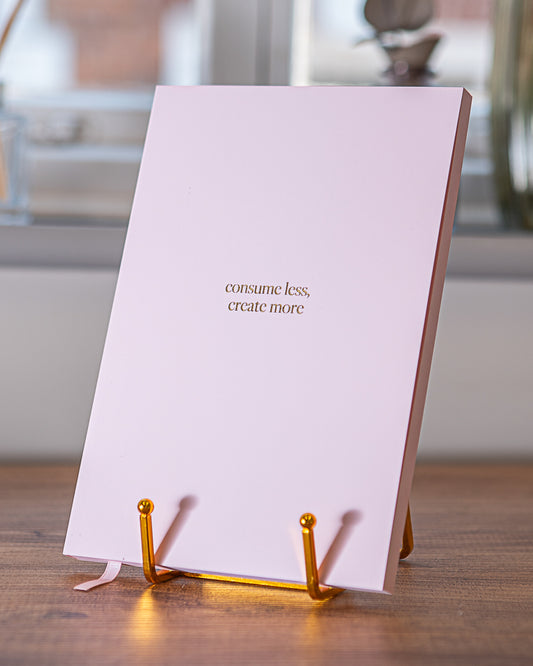 Premium A5 Lined Notebook - 'consume less create more'