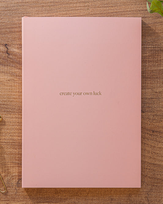 Premium A5 Lined Notebook - 'create your own luck'