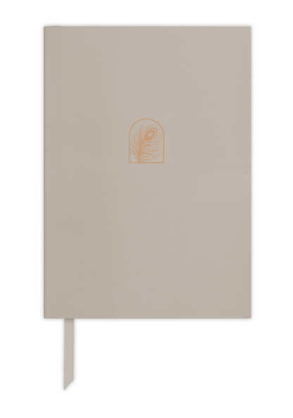 Premium Personalised A5 Travel Journal - Peacock Feather